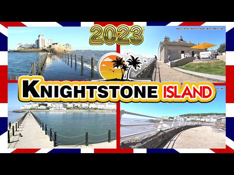 Views from KNIGHTSTONE ISLAND Weston super Mare Enchanting Evening Walk #westonsupermare