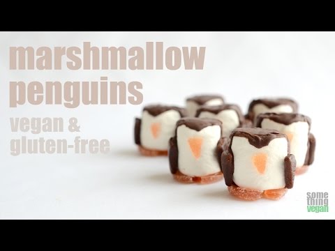 marshmallow penguins (vegan & gluten-free) Something Vegan