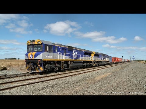 7922V SCT / SBR Container Train With CFCLA Locomotives - PoathTV Australian Railways