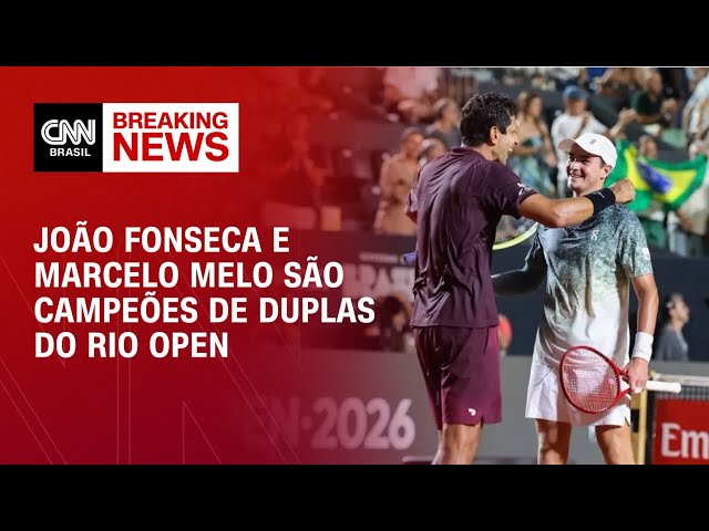 João Fonseca e Marcelo Melo são campeões de duplas do Rio Open | BREAKING NEWS