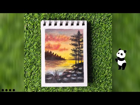 "Sunset and Rock Painting" | Easy and Step by Step tutorial | Yasna's Brilliant Brushes 