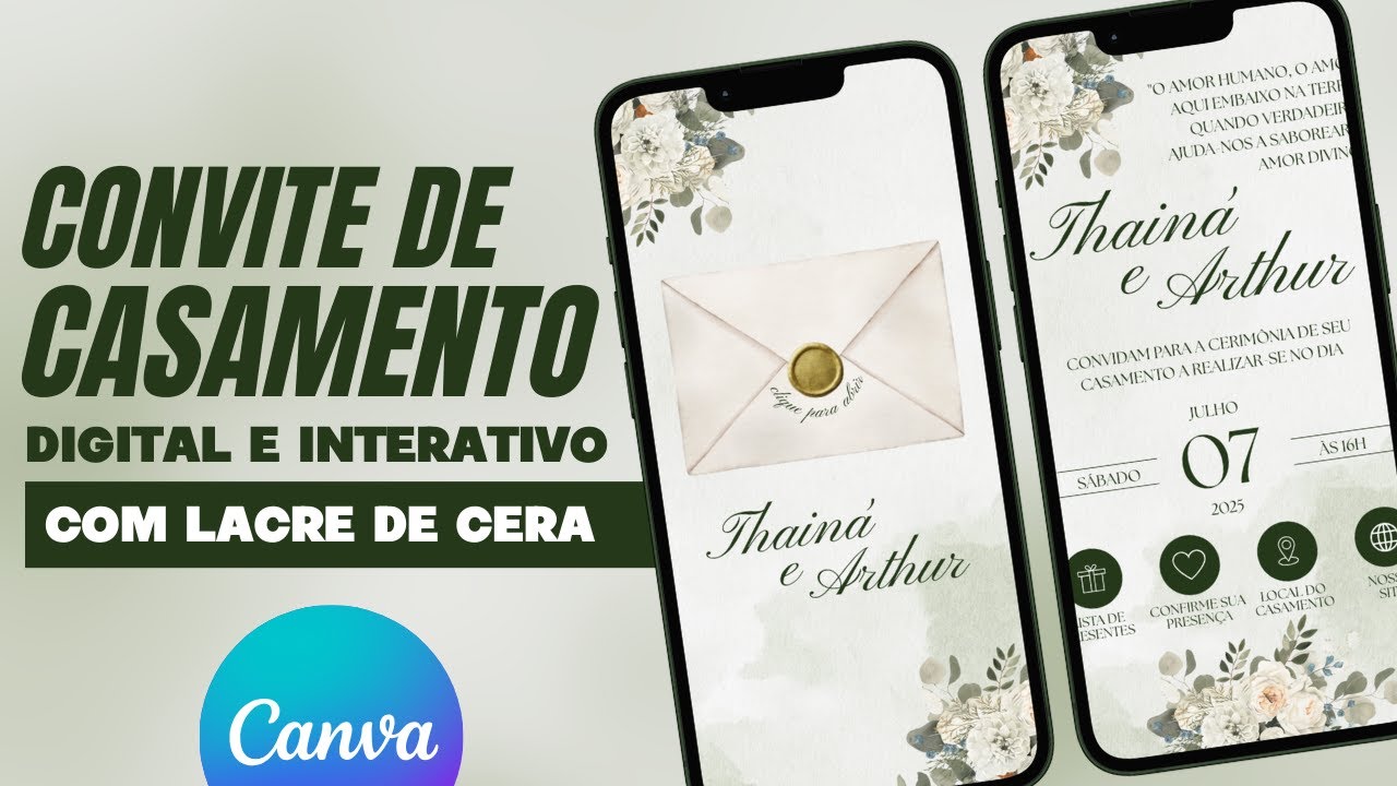 How to make a WEDDING INVITATION with WAX SEAL in CANVA [DIGITAL AND INTERACTIVE] | 100% Free 💍