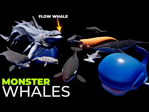 Monstro Whale vs Flow Whale vs Space Whale  | Epic Monster Whales Size Comparison 3D (2026)