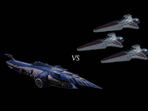 Subjugator Heavy Cruiser VS Republic Fleet (Star Wars Empire at War Fall of the Republic)