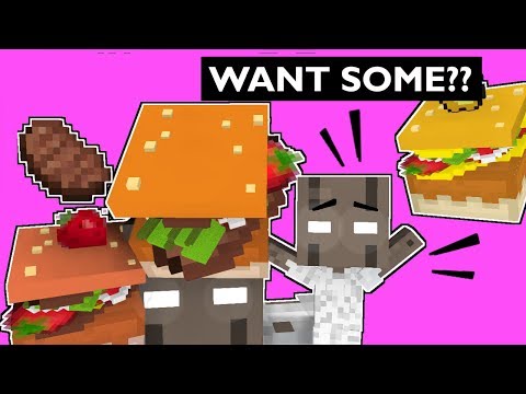 Monster School: WORK AT BURGER PLACE! - Minecraft Animation + Tiny Granny + Giant Granny + Baldi
