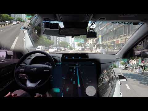 현대차 코나, 강남 한복판 30분동안 자율주행 (FSD 만큼 잘한다ㄷㄷㄷㄷ)