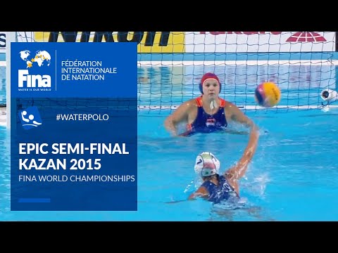 Плавание NED v ITA — FULL REPLAY of Women's Water Polo Semi-Final at Kazan 2015 | FINA World Championships
