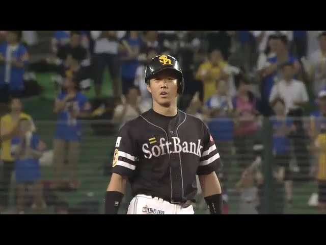 【9回表】ホークス・鶴岡が4安打3打点の大活躍!! 最終回にとどめを刺すタイムリー!! 2016/8/4 L-H