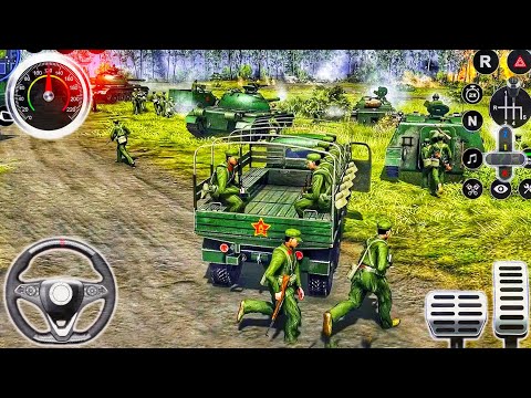 Us Army Soldiers Transporter Truck Game - Us Offroad Army Truck Driver Simulator - Android GamePlay