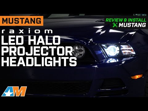 2013-2014 Mustang Raxiom LED Halo Projector Headlights; Black Housing Review & Install