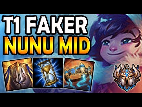 T1 Faker NUNU MID vs CORKI - Lol Ranked Korea ✔️