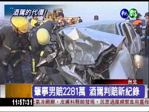 還敢酒駕嗎? 撞死人賠2281萬!