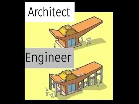 The difference between engineer and architect #engineer #architecture