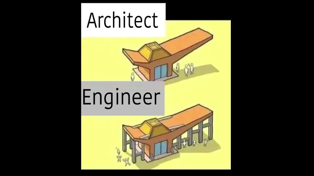 The difference between engineer and architect #engineer #architecture