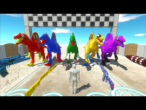 Fps Avatar Help 5 Spinosaurus Superhero Vs Ankylosaurus - Animal Revolt Battle Simulator