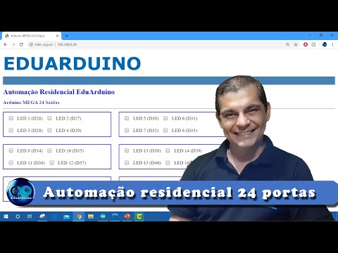 Automação Residencial via Internet com o Arduino Mega acionando 24 portas.