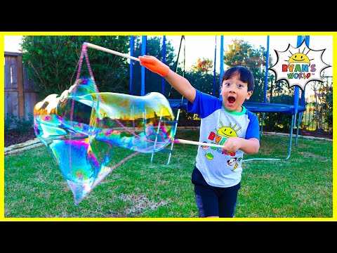 How to make DIY Giant Bubbles homemade with Ryan's World!