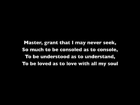 Prayer of Saint Francis with lyrics