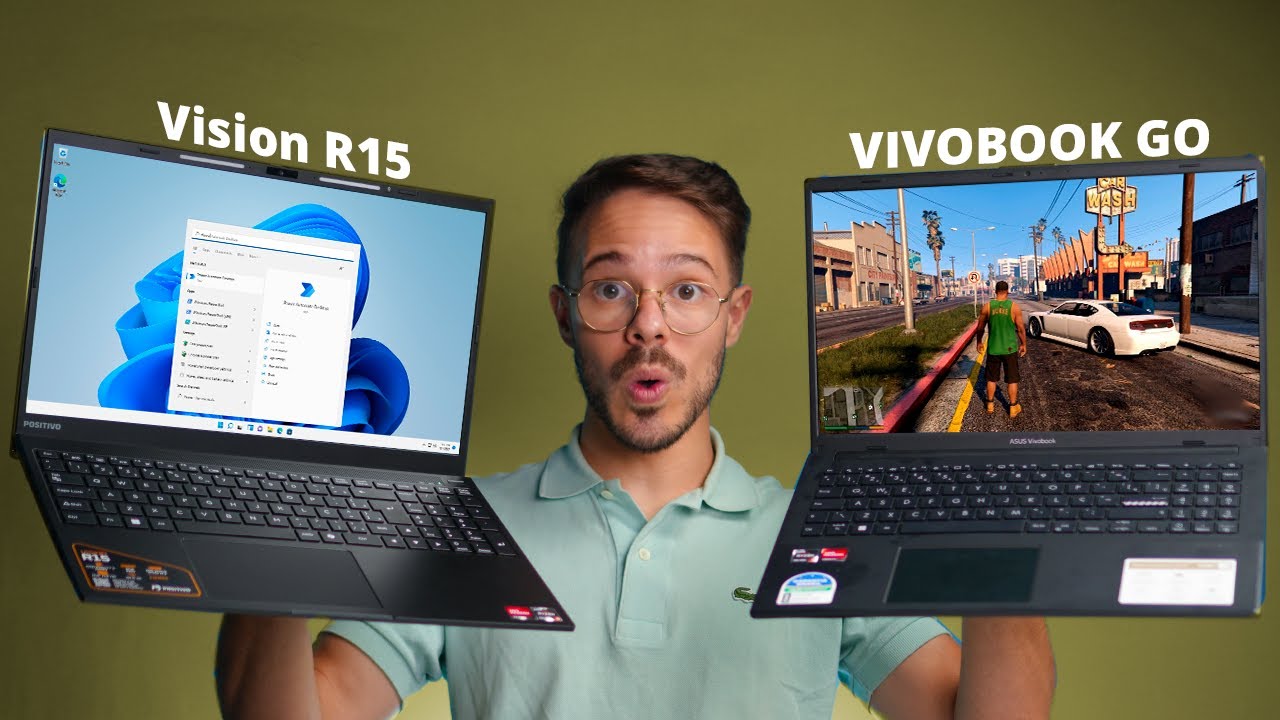 E AGORA? Asus Vivobook GO Ryzen 5 vs Positivo Vision R15 - Qual o melhor notebook barato?