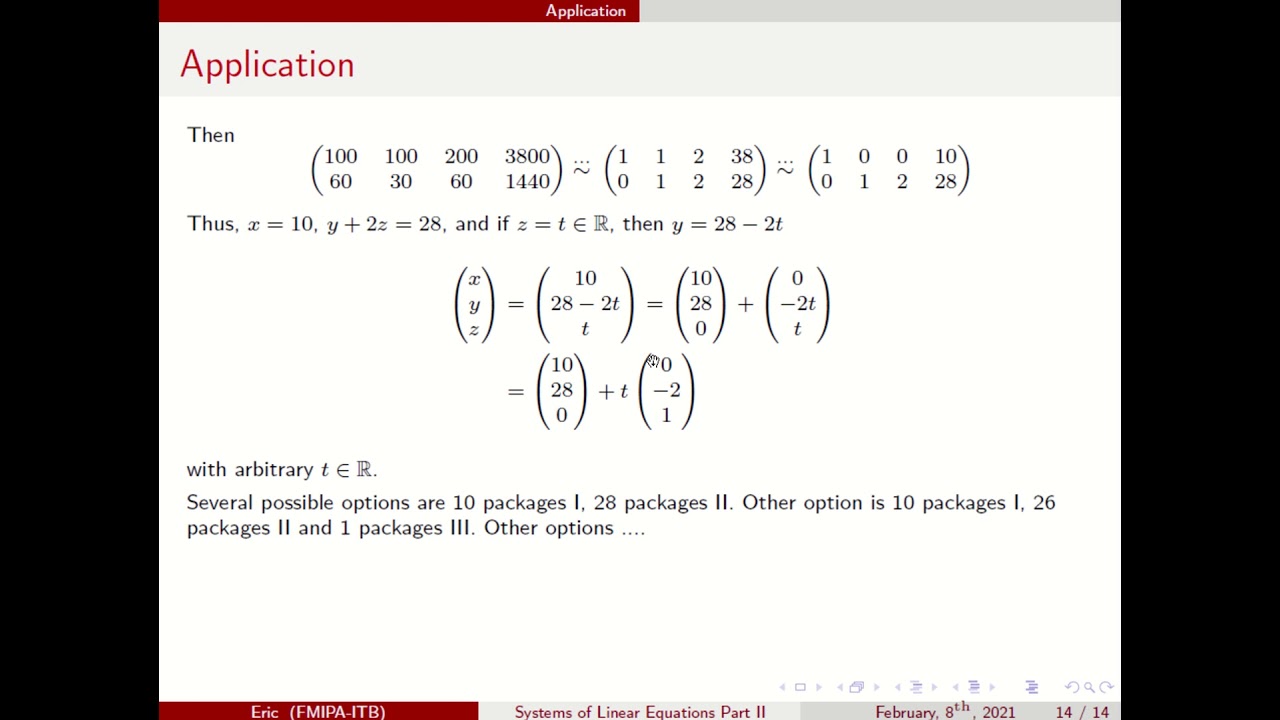 Application of Underdetermined and Overdetermined Systems