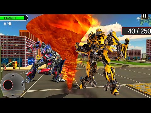 Bumblebee Tornado Robot Car Transformation Games 2021: Car Robot Tornado Game - Android Gameplay