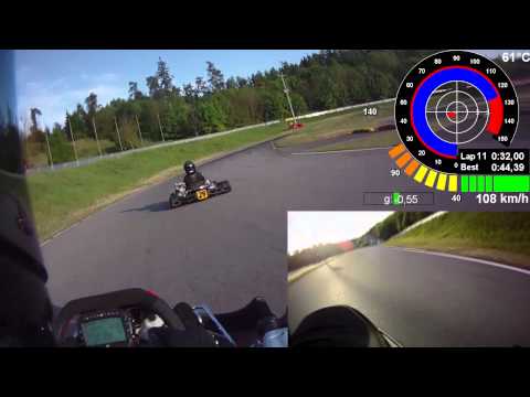 Karting Ampfing 2011.05.08  Session 8 Telemetrie Data Onboard Cam CRG Bad Boy TM K9C