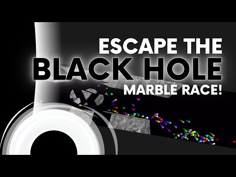 Escape the Black Hole - Survival Algodoo Marble Race