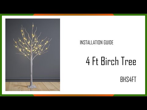 Installation Guide - 4 ft Tropical Palm Tree with Lights, BHS4FT