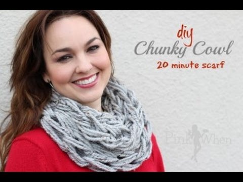 Arm Knitting 20 minute Chunky Cowl Scarf