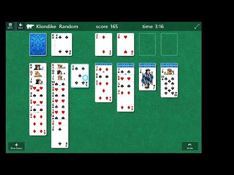 solitaire card game gameplay walkthrough Klondike version - YouTube