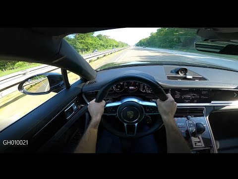 Almost 300 km/h with Porsche Panamera 4S on german Autobahn
