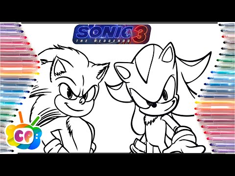 Sonic vs Shadow Coloring Pages / Sonic 3 coloring / Cartoon - On&On (feat. Daniel Levi)[NCS Release]