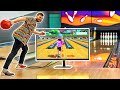 Playing Switch Bowling At A Bowling Alley