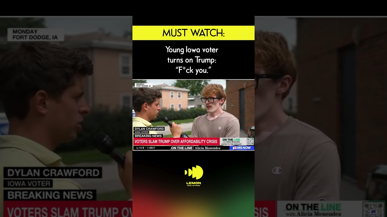 This young Iowan isn't very happy with Donald Trump.