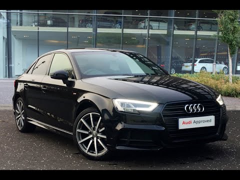 OY67GKL AUDI A3 TDI S LINE BLACK EDITION BLACK 2017, West London Audi