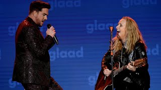 Adam Lambert &amp; Melissa Etheridge Rock Out To &#39;I&#39;m The Only One&#39; At The GLAAD Media Awards