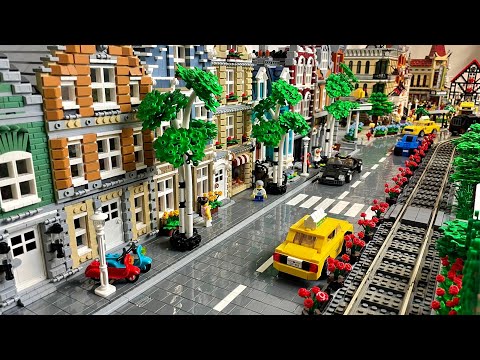 Bau einer Lego Stadt Teil 154. - Straße und Zebrastreifen