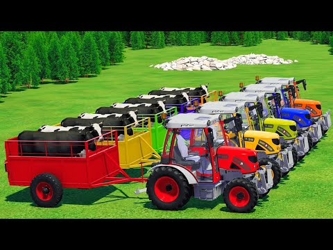 TRANSPORTING COWS WITH RIGI TRAC MINI TRACTORS - Farming Simulator 2022