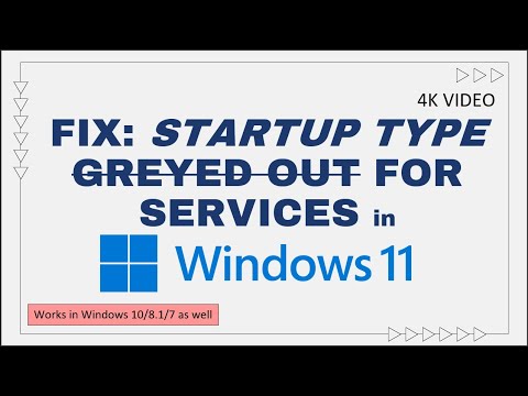 Fix: Startup type greyed out for services in Windows 11