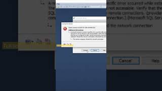 how to solve network related issue in SQL server #shorts #short