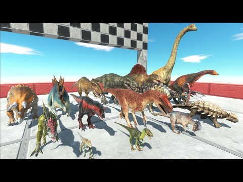 SPEED RACE DINOSAURS VS ANIMALS SHOW TEST FUNNY - Animal Revolt Battle Simulator