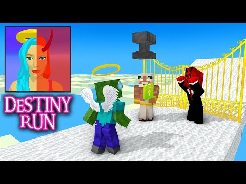 Monster School: DESTINY RUN 3 CHALLENGE - Minecraft Animation