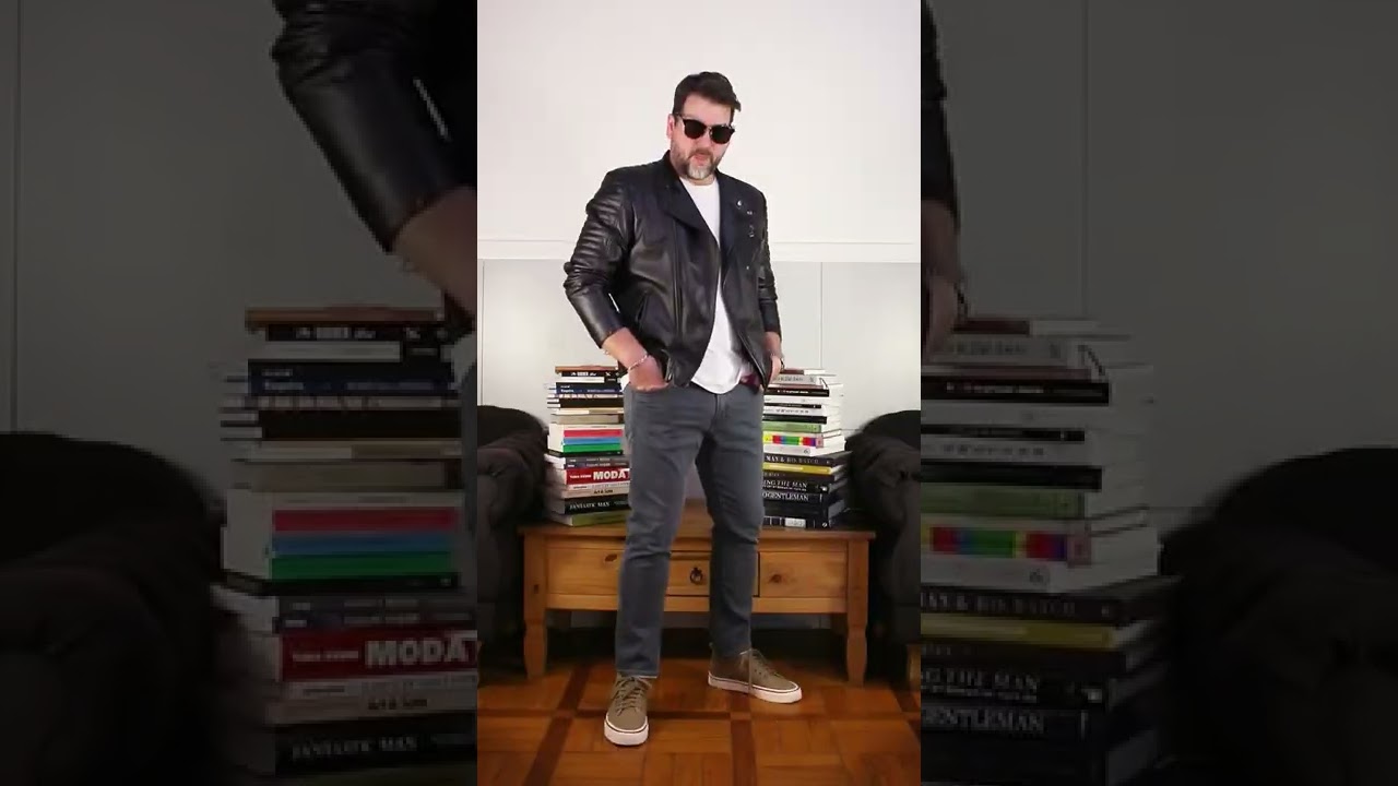 Looks diferentes com jaqueta de couro