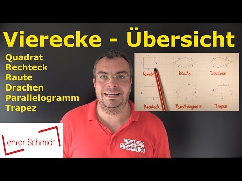 Vierecke - eine Übersicht | Geometrie - ganz einfach erklärt | Lehrerschmidt