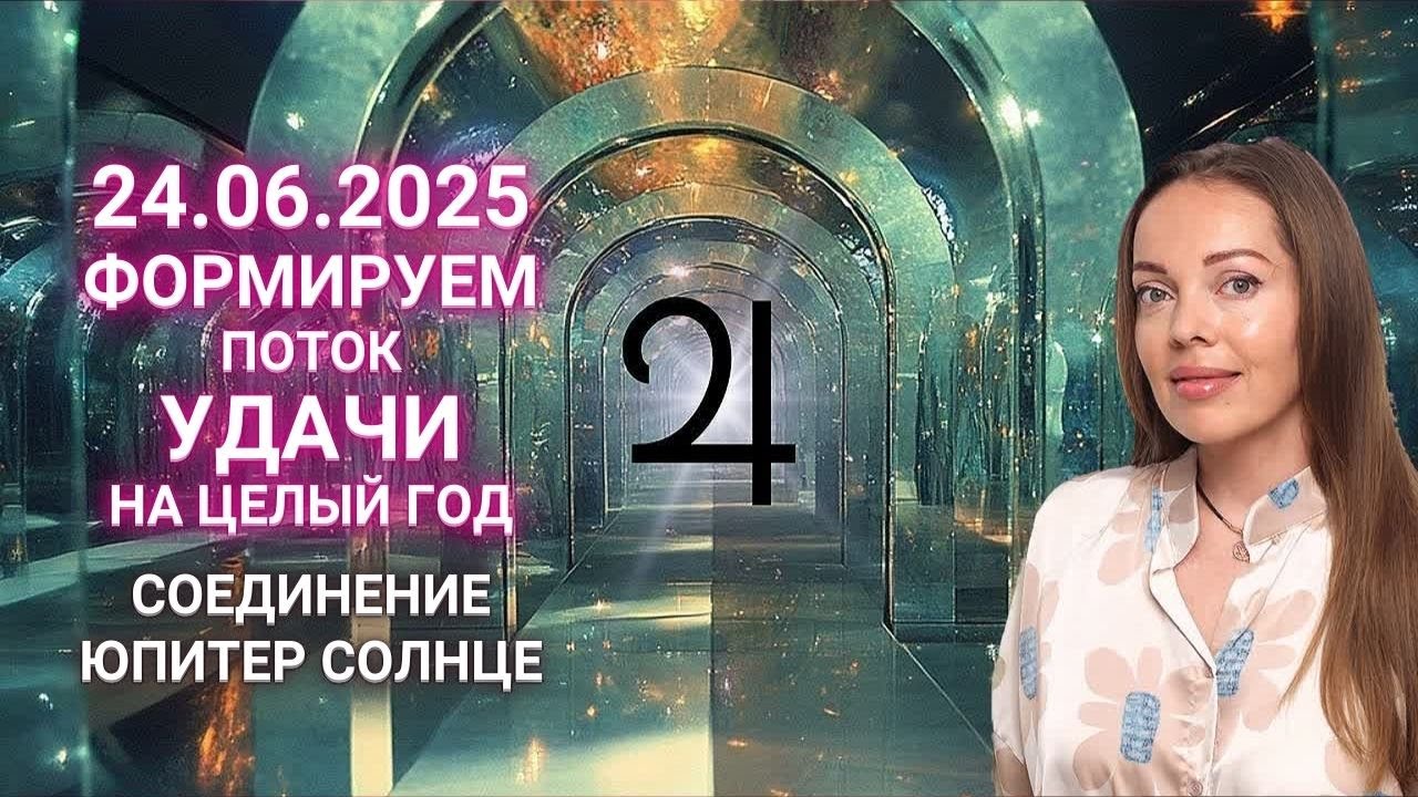 24 июня 2025 - включите свой поток удачи на целый год. Соединение Юпитер - Солнце