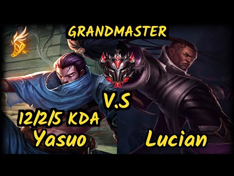 TSM Ablazeolive (YASUO) vs LUCIAN - 12/2/5 KDA BOTTOM ADC GAMEPLAY - NA Ranked GRANDMASTER