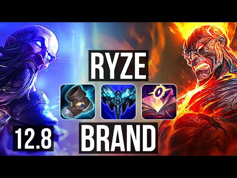 RYZE vs BRAND (MID) | 12/1/5, Legendary | EUW Diamond | 12.8