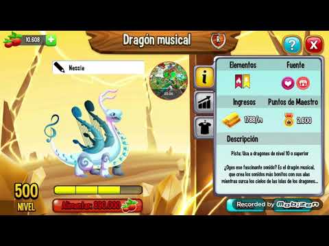 Dragon city Dragon musical level 500 5 estrellas☝️🌼