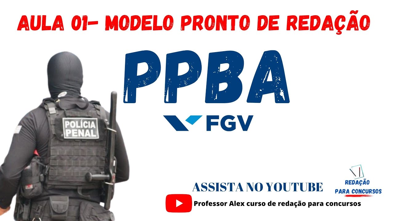 PPBA- FGV- Aula de Redação #ppba #PPBA