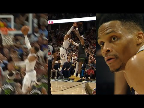 Russell Westbrook misses layup then fouls on 3pt shot to lose game vs Timberwolves 😬